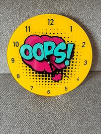 L'orologio design giallo scritta Oops kasanova