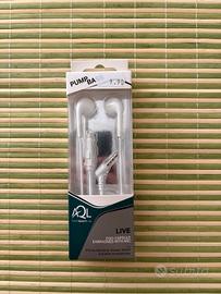 AQL LIVE Auricolari Pump Bass con Mic Bianco