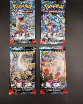 carte pokemon pacchetti sealed corona astrale 