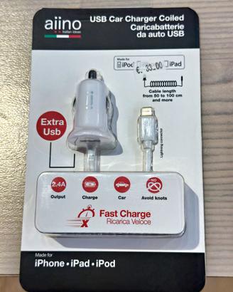 USB Car Charger per iPhone Lightning