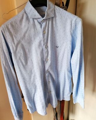 camicia celeste caporiccio uomo tg 42 slim