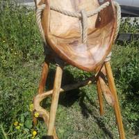 Seggiolone in legno d’ulivo
