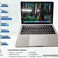 MacBook Pro 13” 2018 (A1989) – Usato come Nuovo