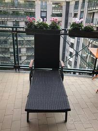 Lettino prendisole da giardino pieghevole