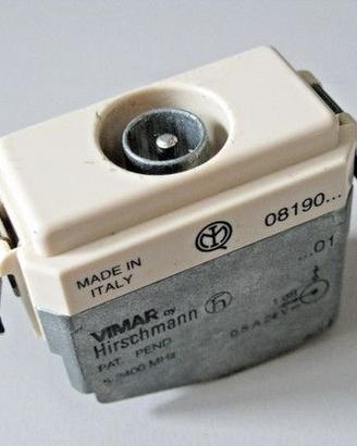 6 pezzi PRESA ANTENNA TV maschio 1dB VIMAR 8000