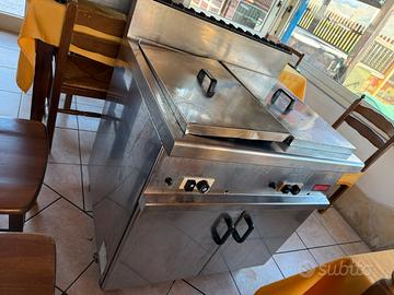 Friggitrice a gas due vasche da 15 litri