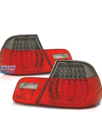 FANALI BMW E46 99-03 CABRIO LED ROSSO FUMÈ LOOK M3