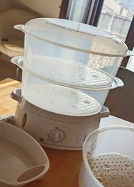 Vaporiera elettrica a 3 piani