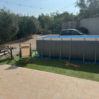 Piscina Bestway 412×201×122cm grigio scuro