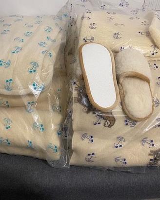 SET MATRIMONIALE COPERTE PURA LANA MERINOS