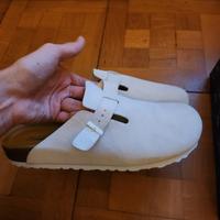 birkenstock boston nuove taglia 45 bianco antico