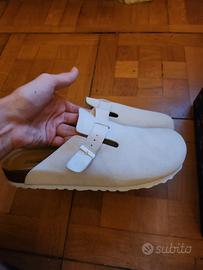 birkenstock boston nuove taglia 45 bianco antico