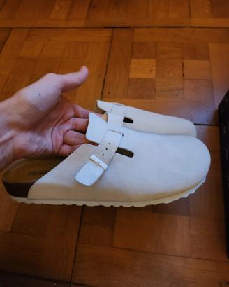 birkenstock boston nuove taglia 45 bianco antico