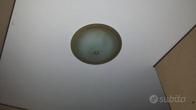 Plafoniera in vetro satinato d.40
