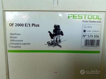 Fresa Festool + Banco fresa Festool + Set di frese
