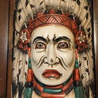 Scultura testa indiana