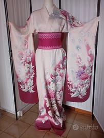 kimono Furisode autentico giapponese vintage in se