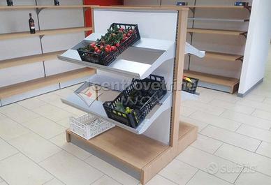 Scaffale gondola frutta e verdura in legno da 100