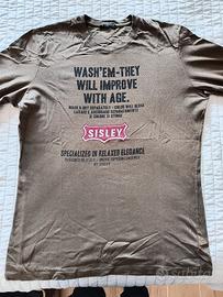 t shirt cotone originale SISLEY M maglia vintage