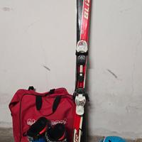 Sci bimbo + attacchi + scarponi + casco + maschera