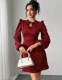 abito donna corto a pois