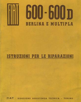 Manuale officina fiat 600, Multipla e 600d