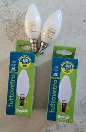 4 lampadine LED Beghelli Tuttovetro Oliva E14 –NEW