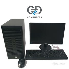 Pc Desktop Hp-Rigenerato-Monito-Mouse & Tastiera