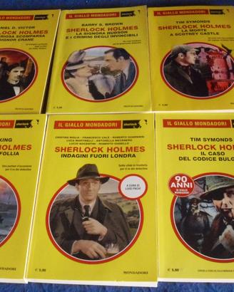 Lotto 6 libri GIALLO MONDADORI SHERLOCK HOLMES
