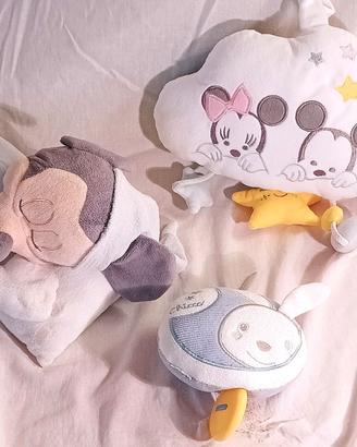 Lotto 3 Giochi Neonato (2 carillon)  Peluche Disne