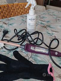 piastra arricciacapelli+ prodotto e guanto protezi