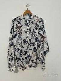 Camicia Clayton 100% lino fantasia floreale tg. L