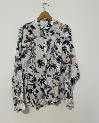 Camicia Clayton 100% lino fantasia floreale tg. L