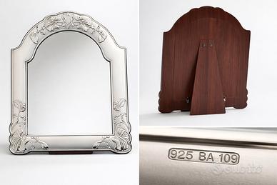 Specchio + Cornice Argento 925 Made in Italy