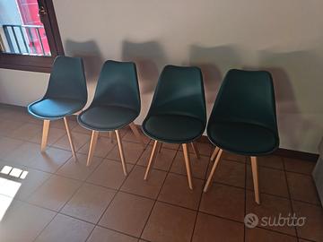 n 4 sedie color ottanio