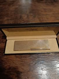 Dupont accendino lungo placcato oro