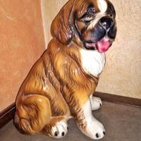 Cane San Bernardo in ceramica.