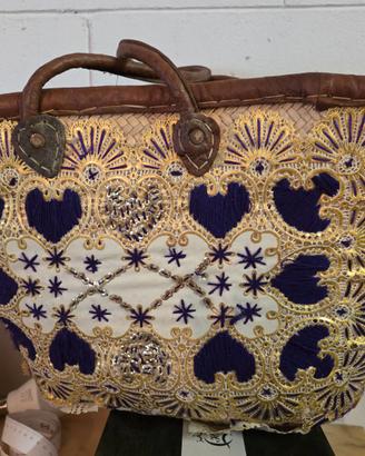 Nuova stupenda borsa foderata rifiniture pelle