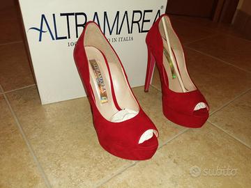  décolleté rosso tacco 120