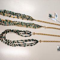 Collana con orecchini di Malachite ''ZARI''