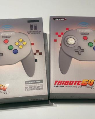 2x Retro-Bit Tribute64 Wireless Controller