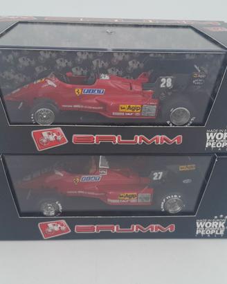 LOT 2 BRUMM 1/43 FERRARI 126 C4 ARNOUX-ALBORETO #2