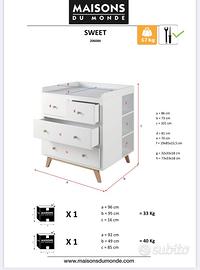 Maison du monde cassettiera cambio bambino