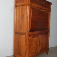 Antico secretaire ribalta in noce fine 700 . Luigi