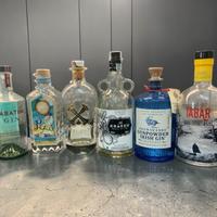 1 Lotto bottiglie vuote gin come da foto