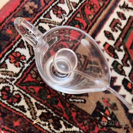 nozze: Salsiera in cristallo e argento + cucchiaio