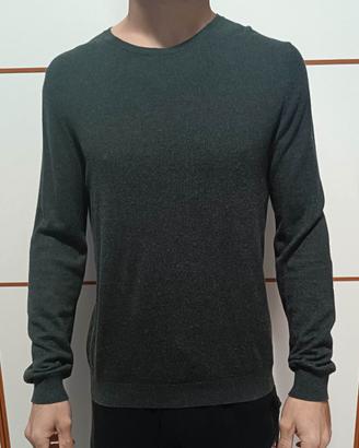 Maglione Celio Grigio Antracite con Gomitiere - M