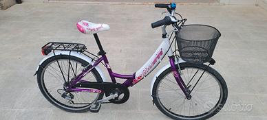 Bicicletta bambina 8-10 anni bianca e viola