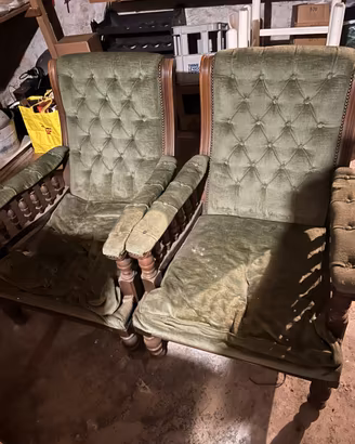 Coppia poltrone vintage da restaurare