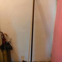 bastone tenda di legno vintage